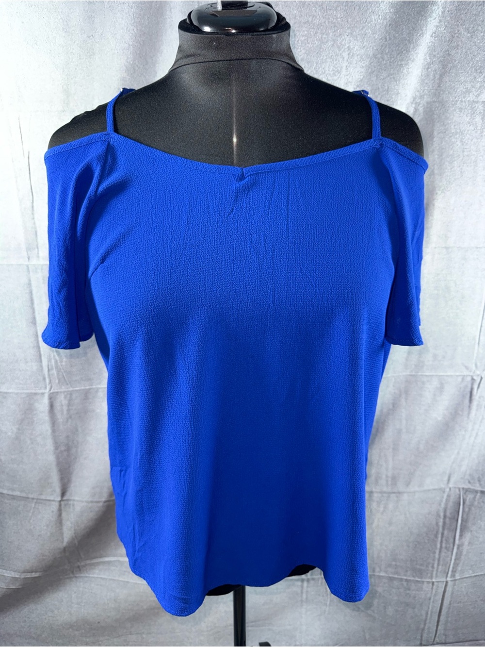 2949-Speed Limit Women's Cold-Shoulder Cobalt Blue Camisole Top
